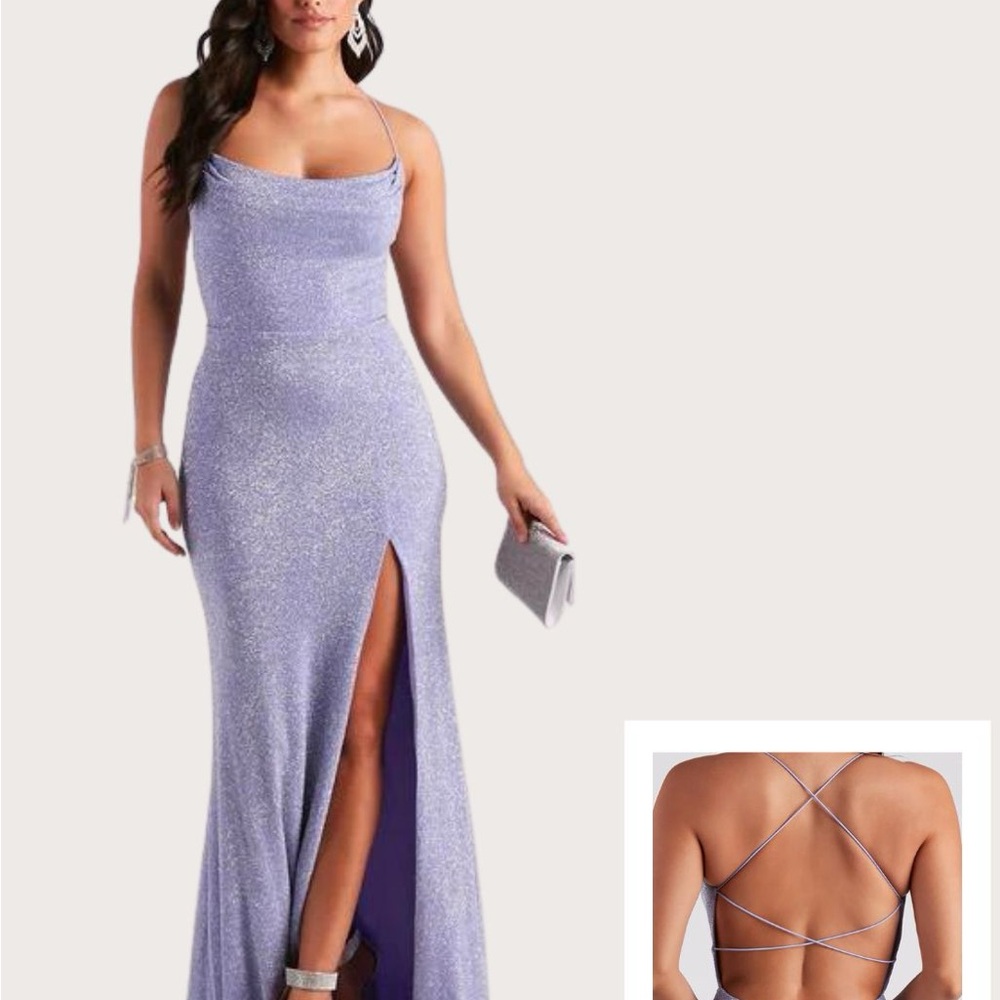 NWT size small Windsor lurex glitter gown PROM